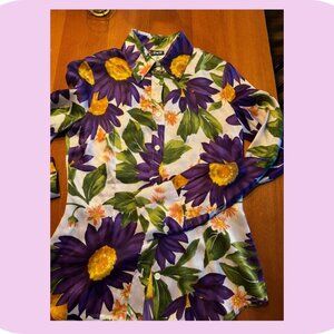 Dolce & Gabbana Haute Couture Floral Silk Shirt